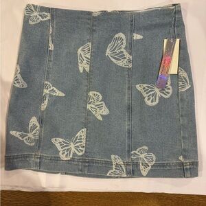 Tinseltown Light Blue Denim Jean mini skirt NWT